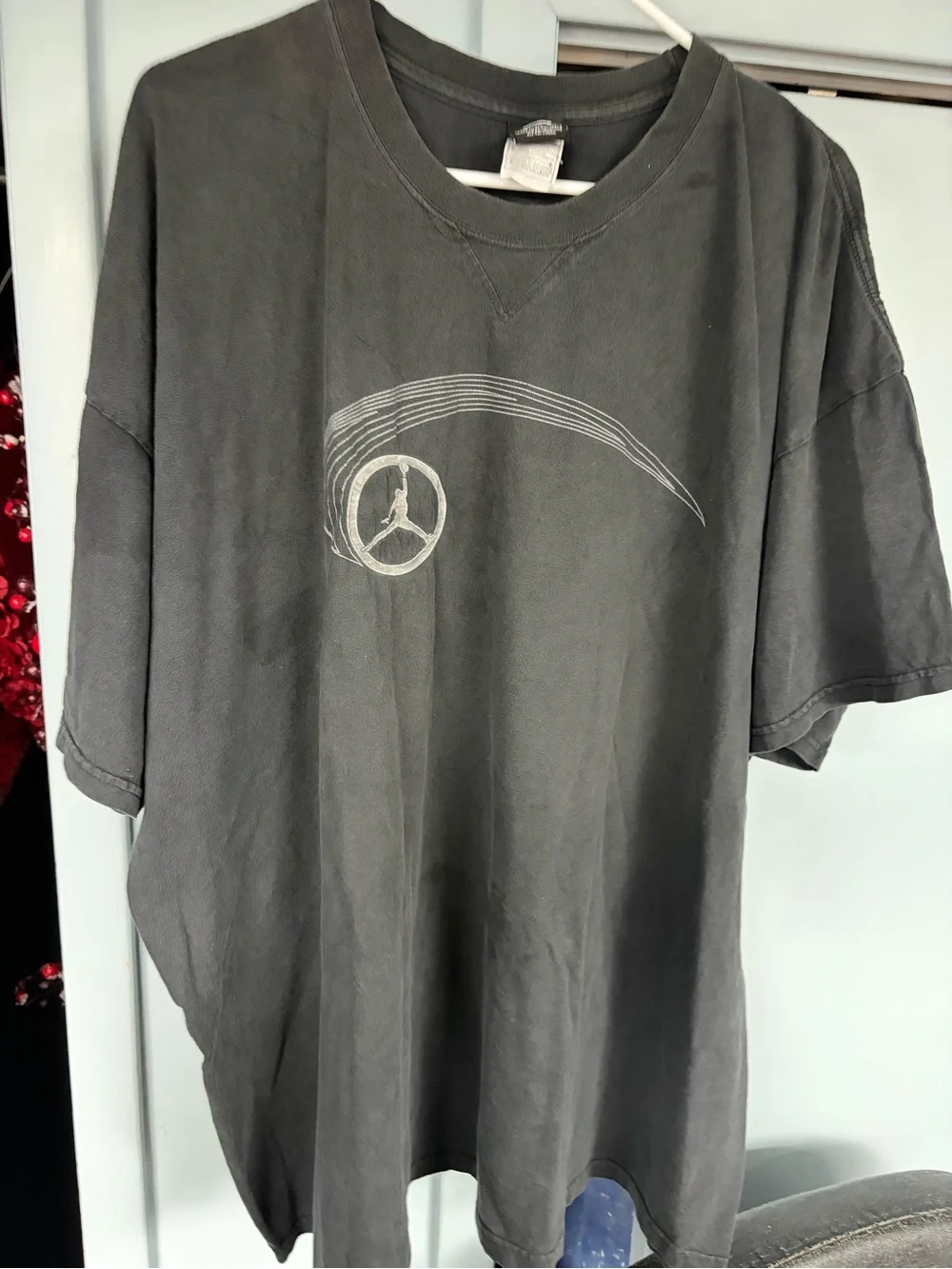 Vintage air Jordan nike athletic brand upside down swoosh basketball T-Shirt 3XL
